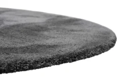 Teppich Rund Anthrazit Hochflor "Pisa" Homie Living
