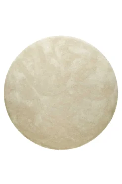 Teppich Rund Beige Hochflor "Pisa" Homie Living