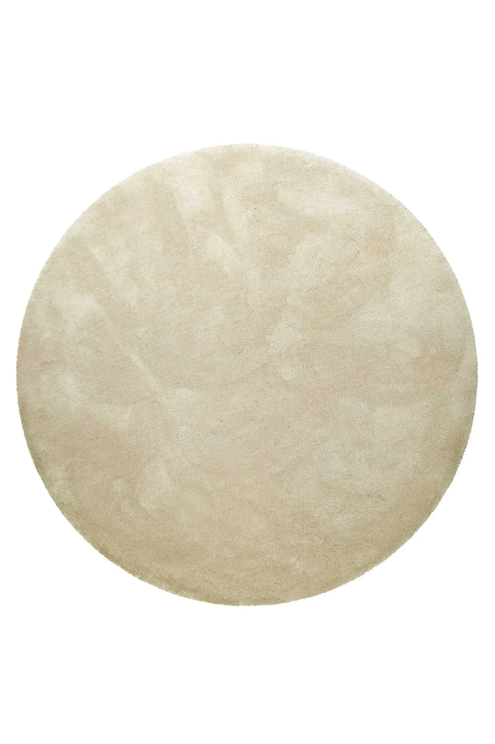Teppich Rund Beige Hochflor "Pisa" Homie Living