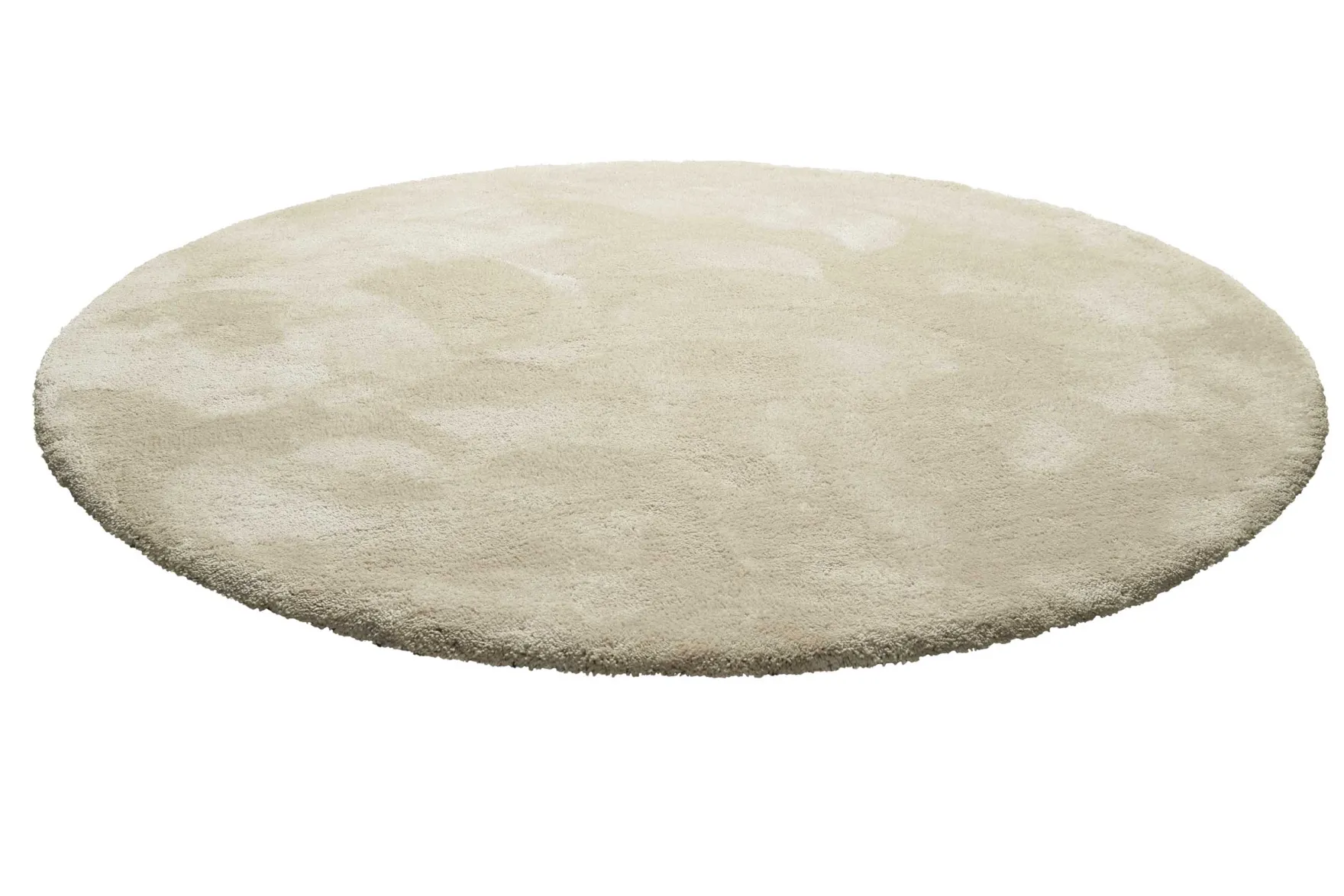 Teppich Rund Beige Hochflor "Pisa" Homie Living