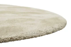 Teppich Rund Beige Hochflor