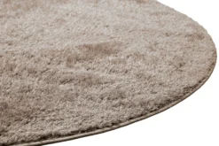 Teppich Rund Beige Sand Hochflor "Fanny" WECONhome Basics