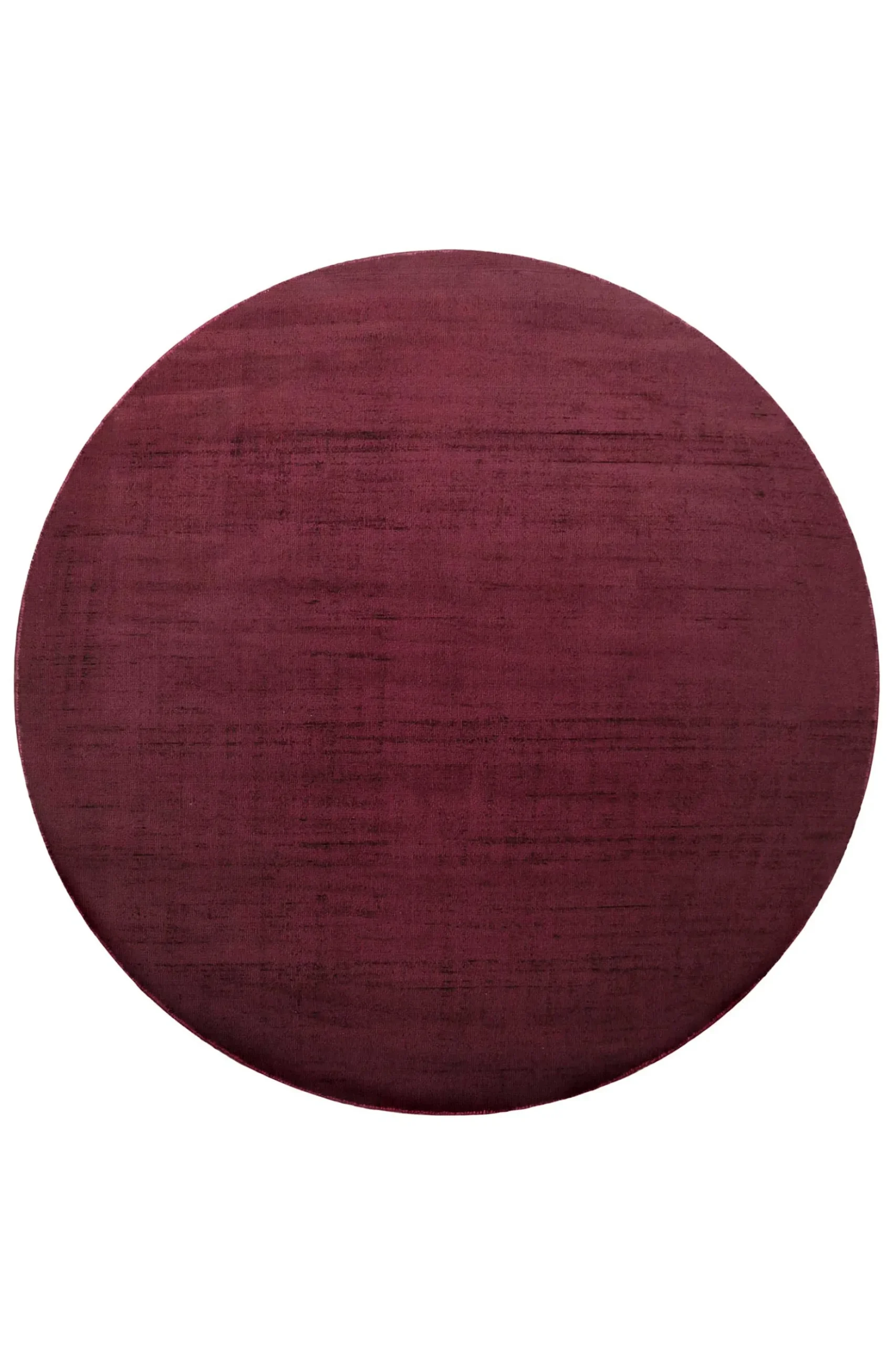 Teppich Rund Bordeaux Rot Kurzflor "Miramonti" Homie Living
