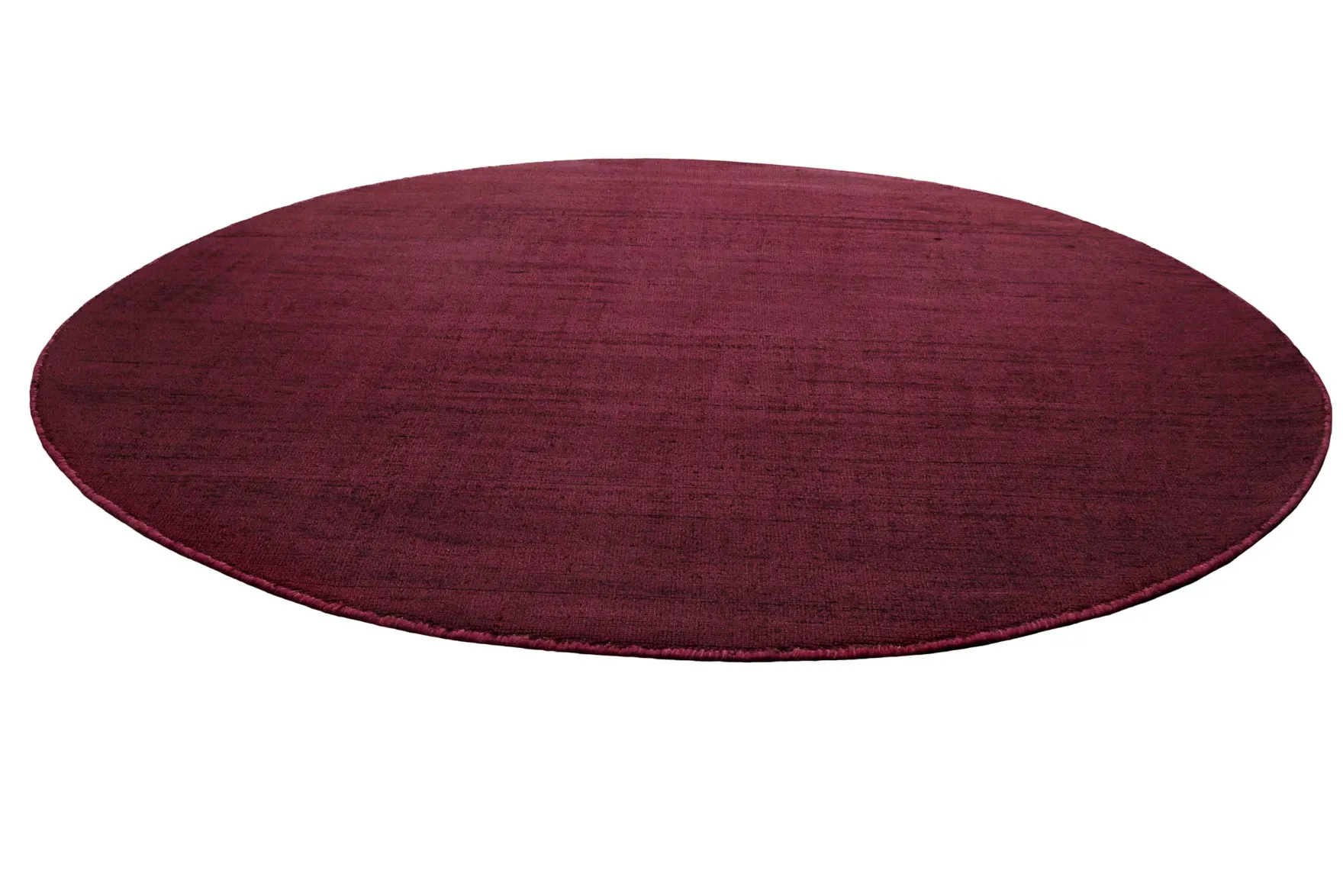 Teppich Rund Bordeaux Rot Kurzflor "Miramonti" Homie Living