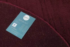 Teppich Rund Bordeaux Rot Kurzflor