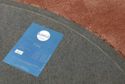 Teppich Rund cognacfarben Hochflor "Pisa" Homie Living