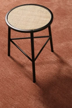 Teppich Rund cognacfarben Hochflor "Pisa" Homie Living