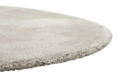 Teppich Rund Creme Beige Hochflor 