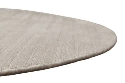 Teppich Rund Creme Beige Kurzflor