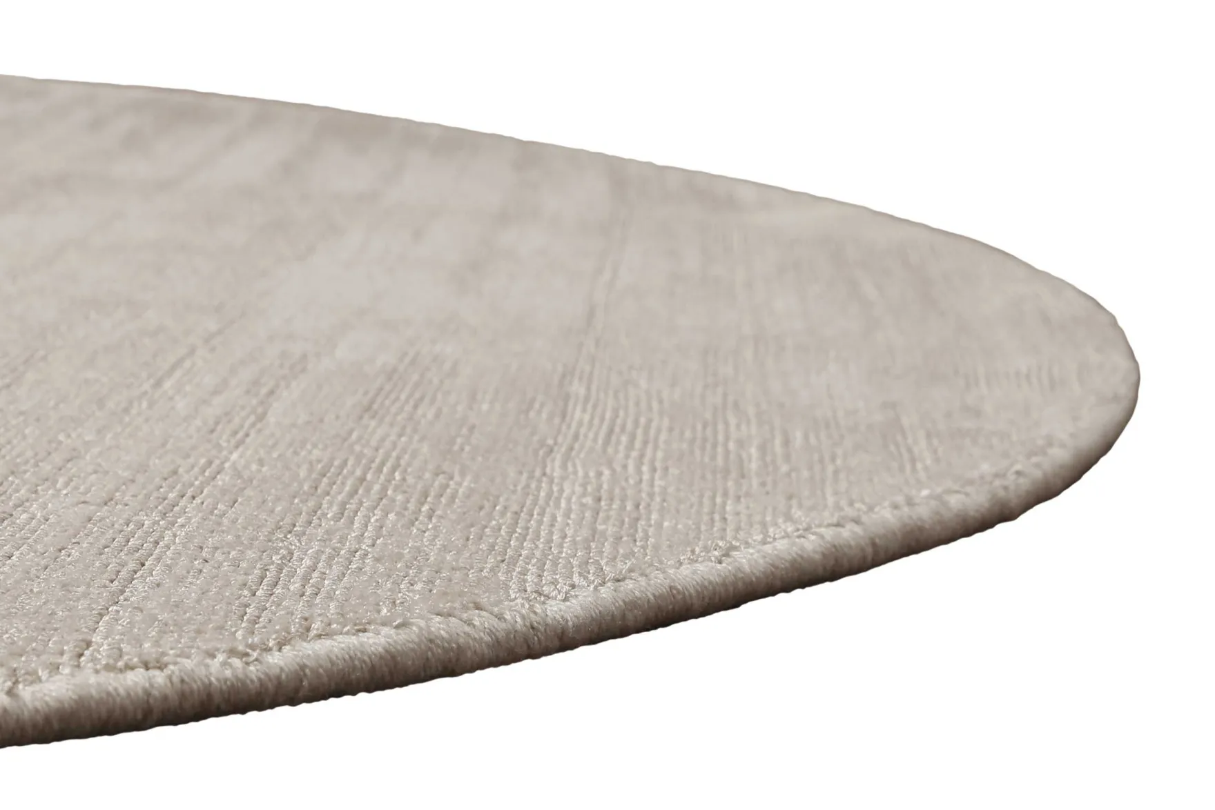 Teppich Rund Creme Beige Kurzflor "Miramonti" Homie Living