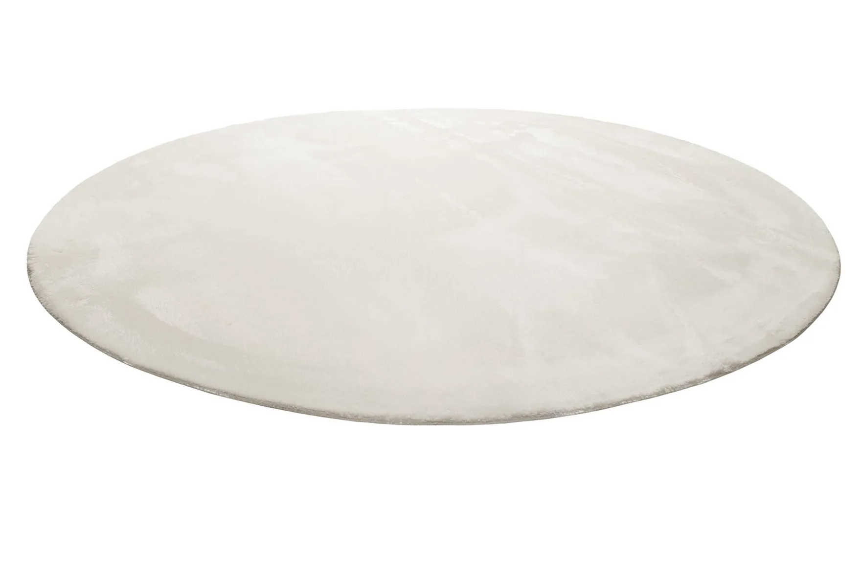 Teppich Rund Creme Beige soft & weich "Lago" Homie Living