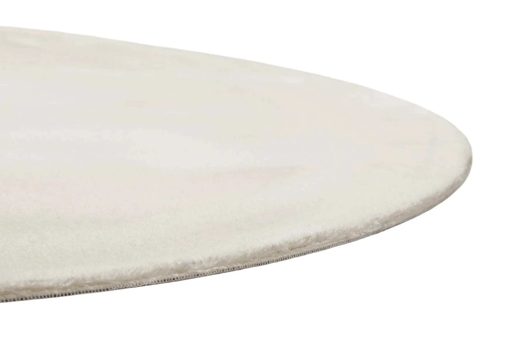 Teppich Rund Creme Beige soft & weich "Lago" Homie Living