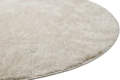 Teppich Rund Creme Weiß Hochflor "Fanny" WECONhome Basics