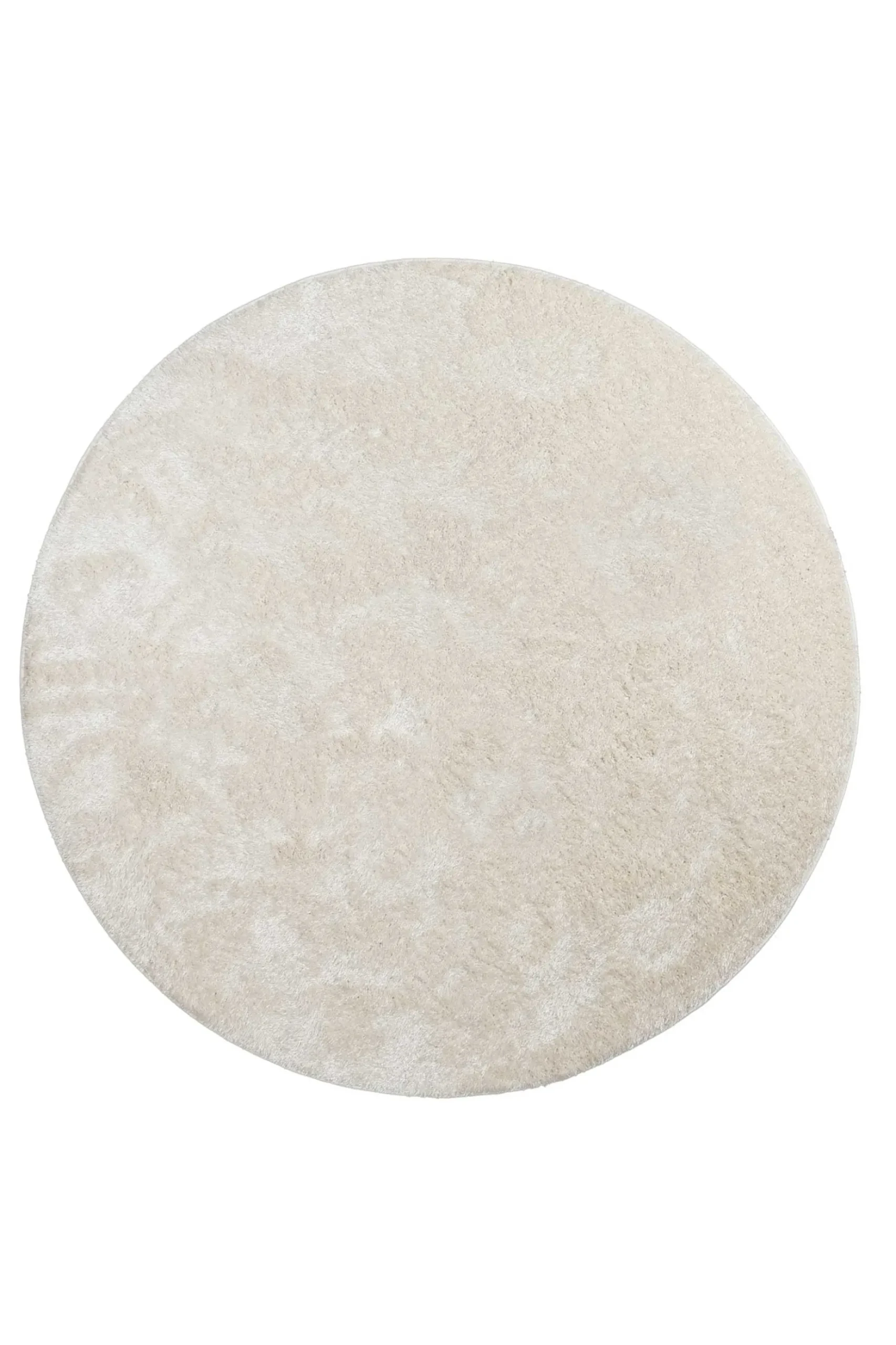 Teppich Rund Creme Weiß Hochflor "Fanny" WECONhome Basics