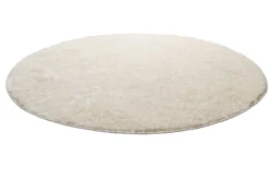 Teppich Rund Creme Weiß Hochflor "Flavio" Homie Living