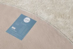 Teppich Rund Creme Weiß Hochflor