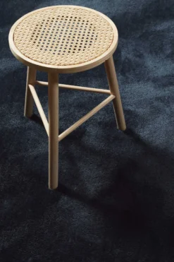 Teppich Rund Dunkelblau Hochflor "Pisa" Homie Living
