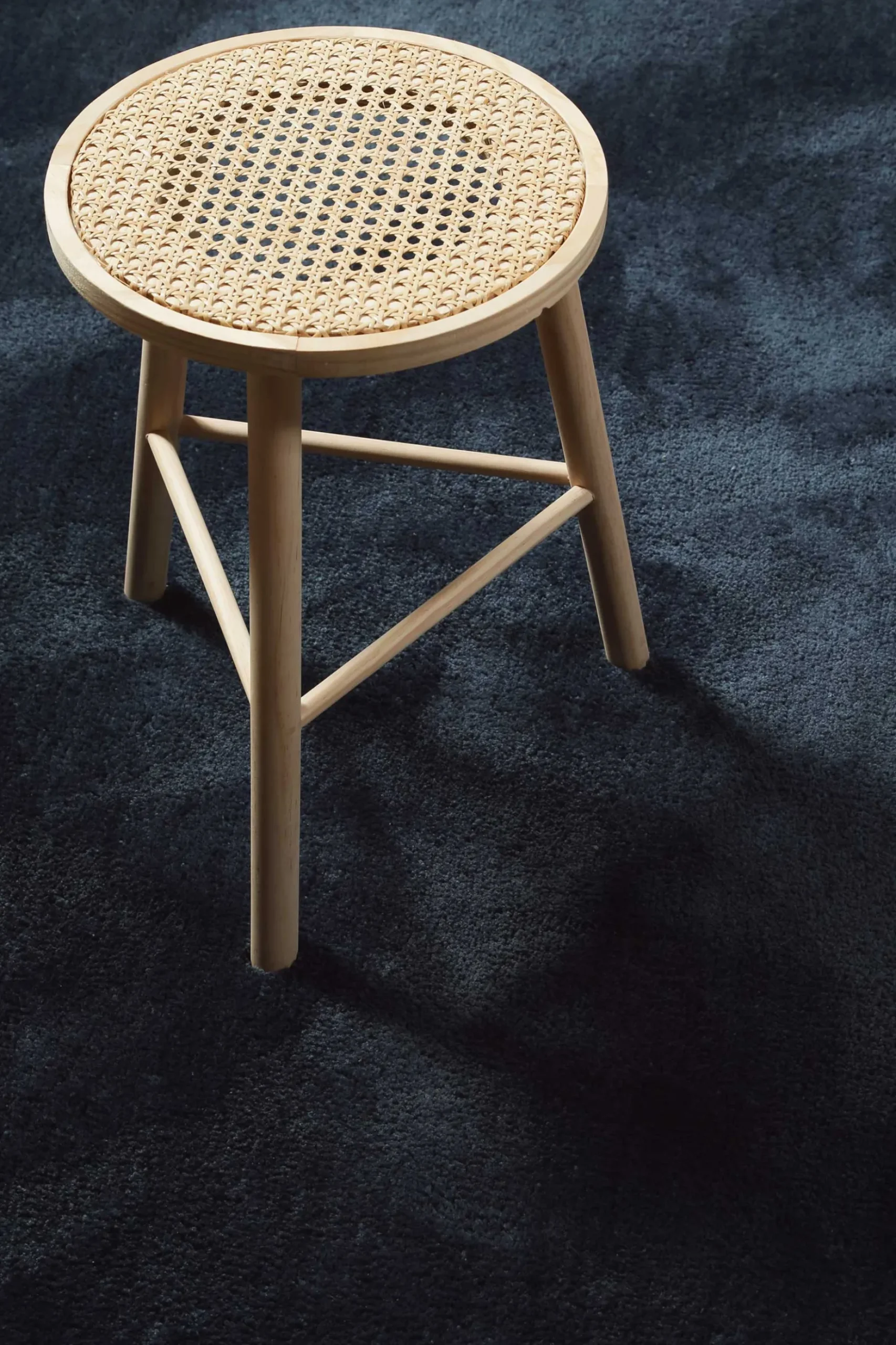 Teppich Rund Dunkelblau Hochflor "Pisa" Homie Living