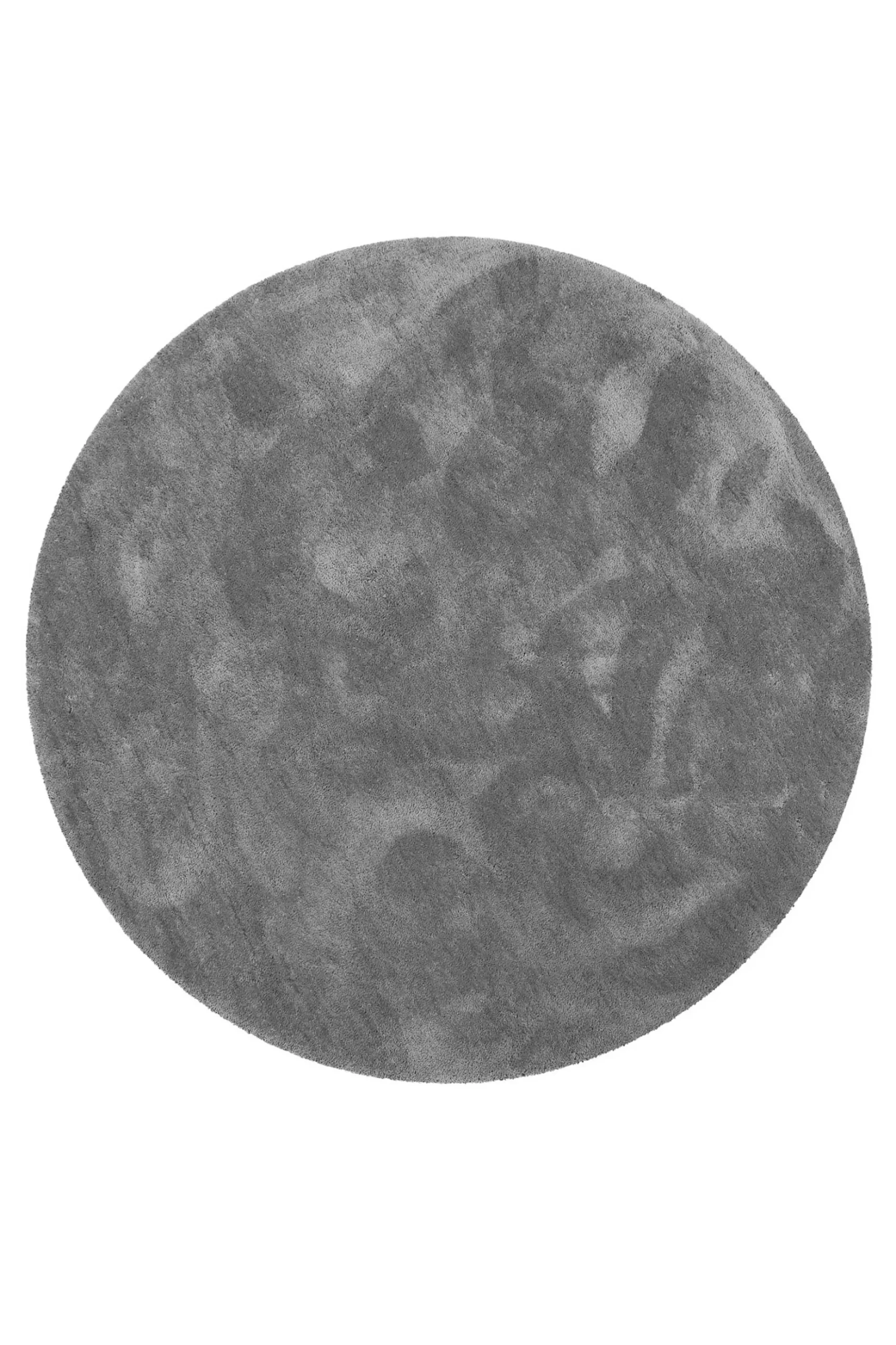 Teppich Rund Grau Hochflor "Emilia" WECONhome Basics