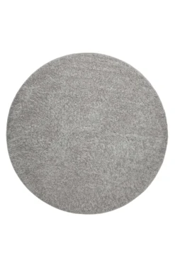 Teppich Rund Grau Hochflor "Greta" WECONhome Basics