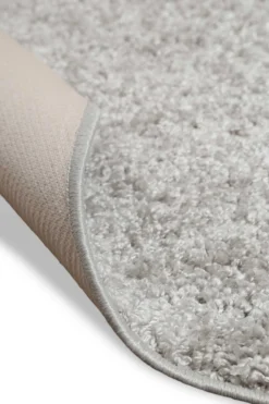 Teppich Rund Grau Hochflor 