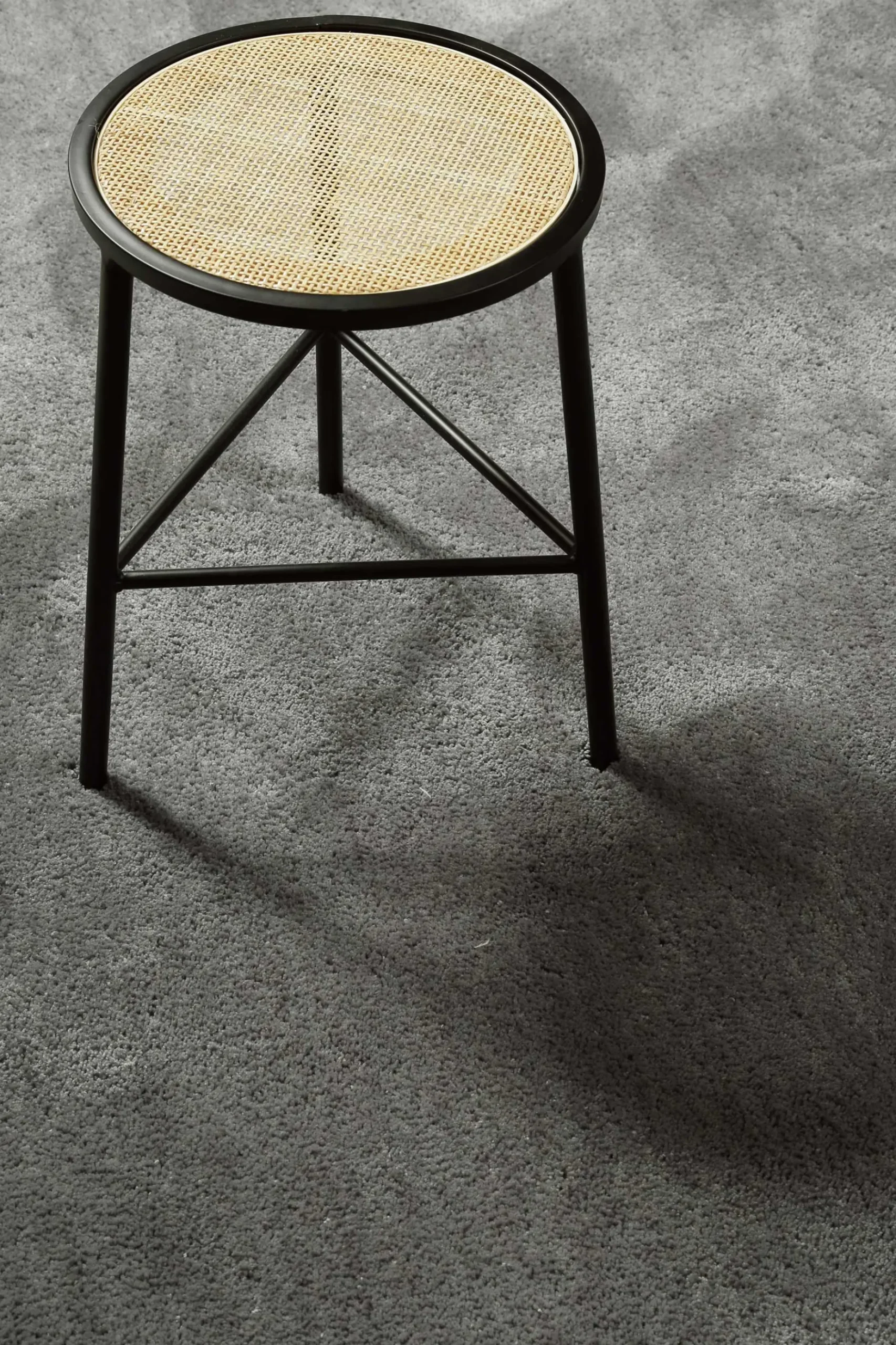 Teppich Rund Grau Hochflor "Pisa" Homie Living