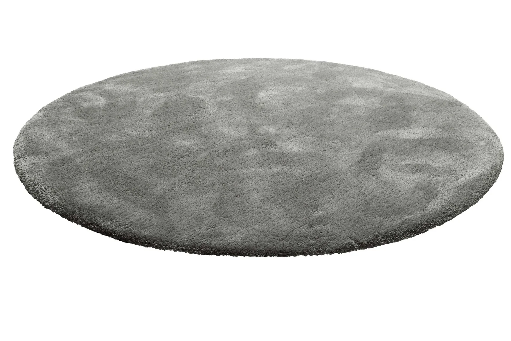 Teppich Rund Grau Hochflor "Pisa" Homie Living