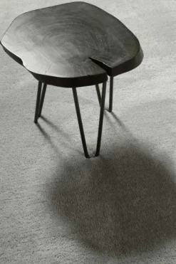 Teppich Rund Hellgrau Hochflor