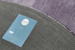 Teppich Rund Lila Hochflor "Pisa" Homie Living