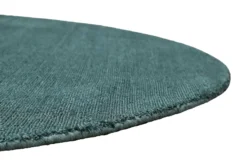 Teppich Rund Petrol Türkis Kurzflor