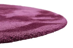 Teppich Rund Pink Violett Hochflor