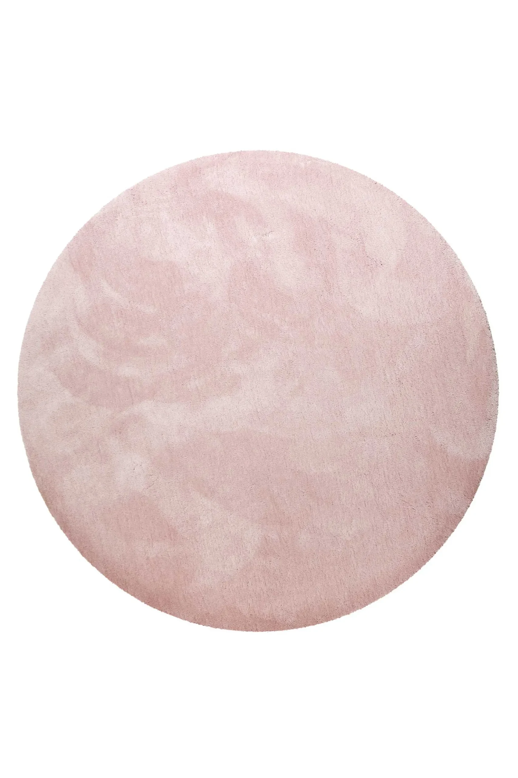 Teppich Rund Rosa Hochflor "Pisa" Homie Living