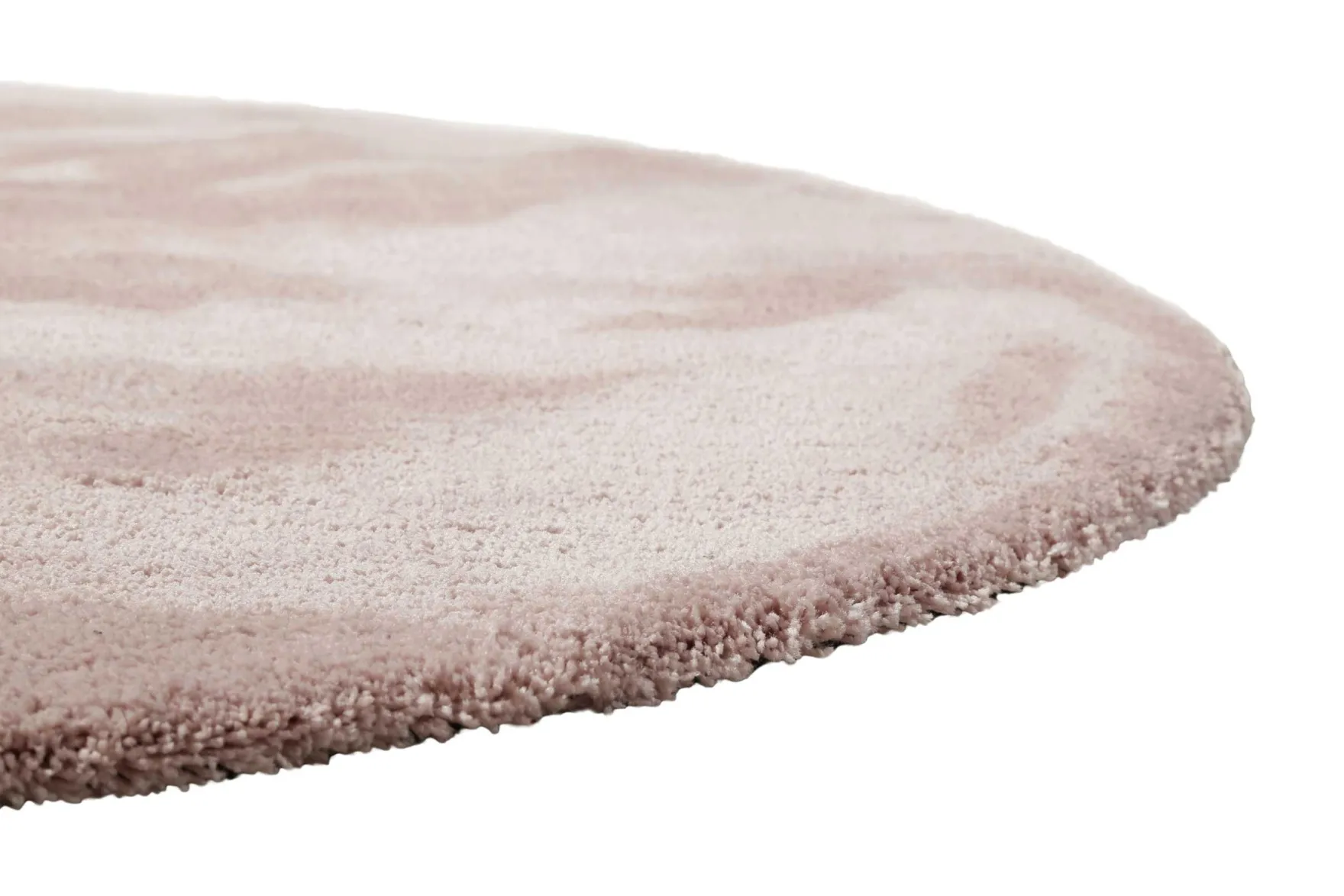 Teppich Rund Rosa Hochflor "Pisa" Homie Living