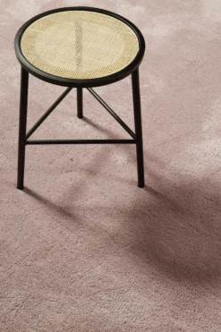 Teppich Rund Rosa Hochflor 