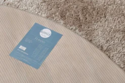 Teppich Rund Sand Hochflor "Flavio" Homie Living