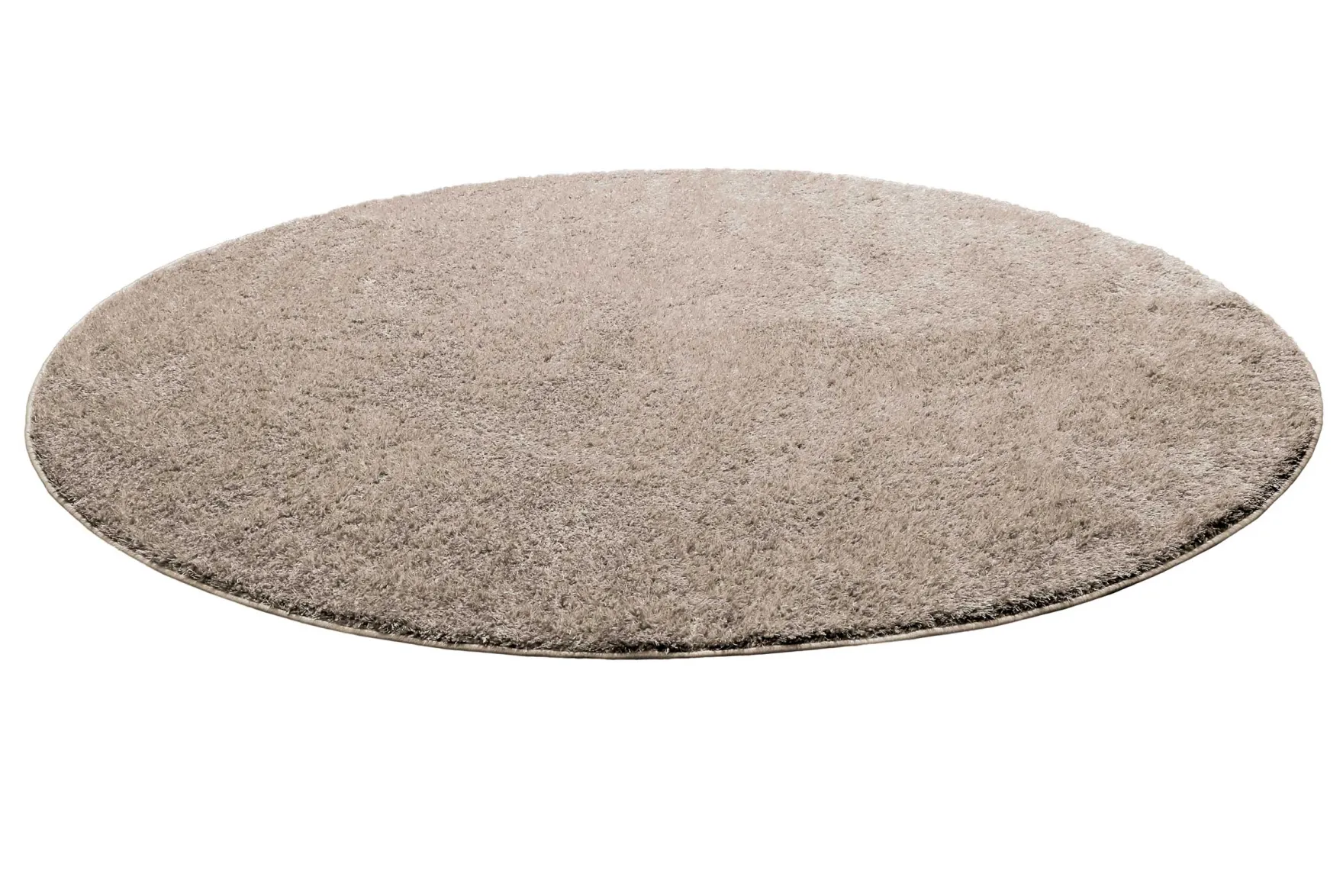 Teppich Rund Sand Hochflor "Flavio" Homie Living