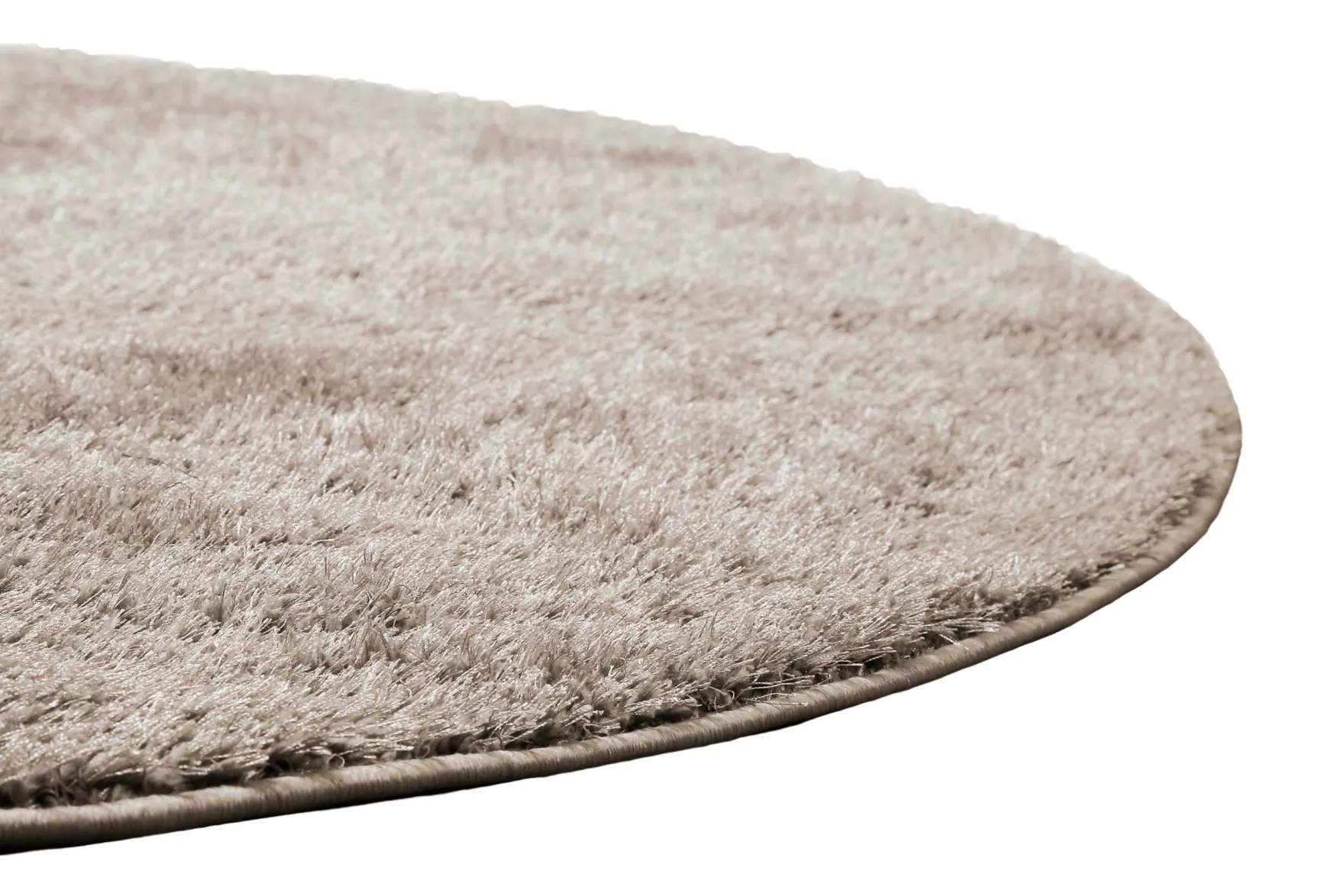 Teppich Rund Sand Hochflor "Flavio" Homie Living