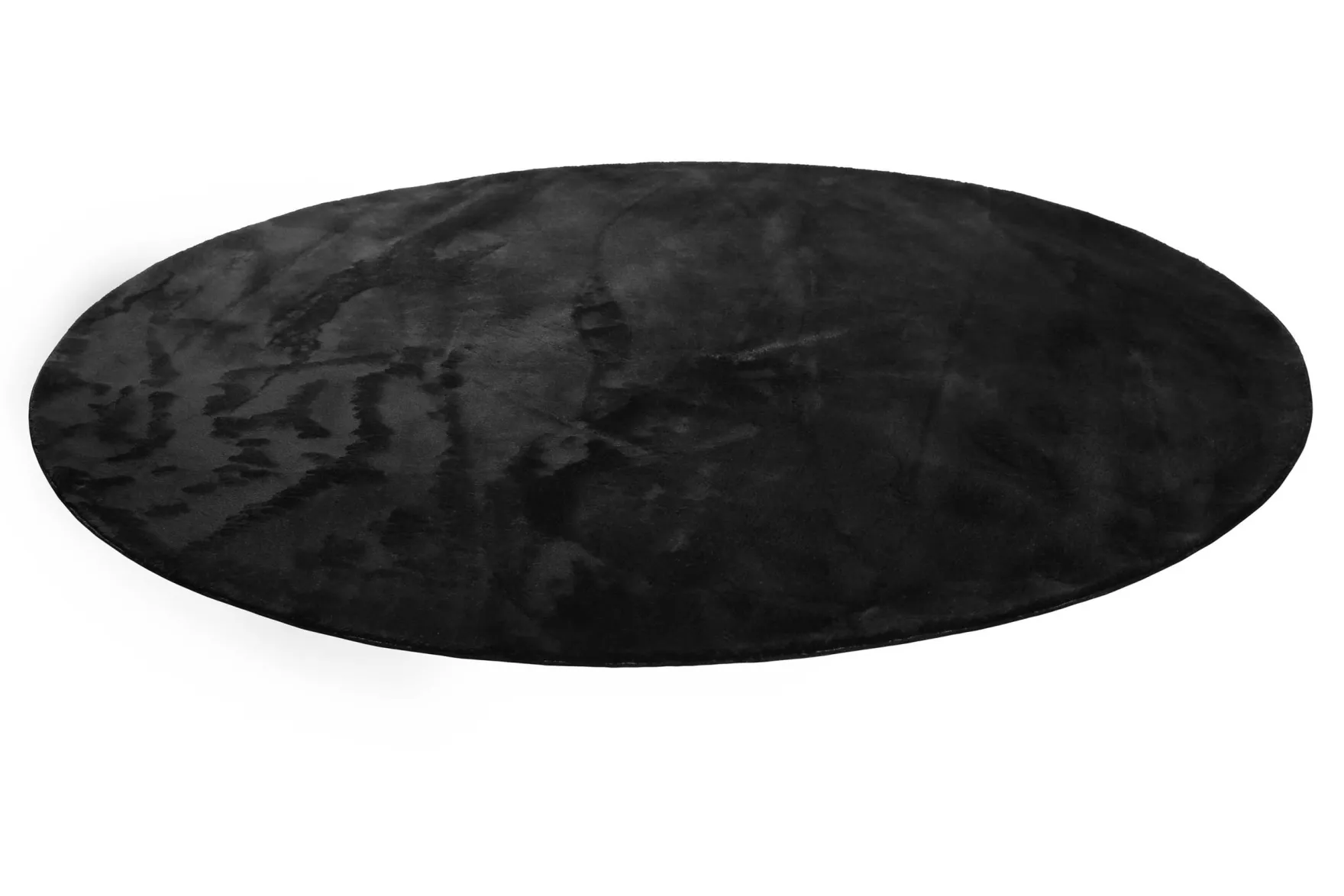 Teppich Rund Schwarz soft & weich "Lago" Homie Living