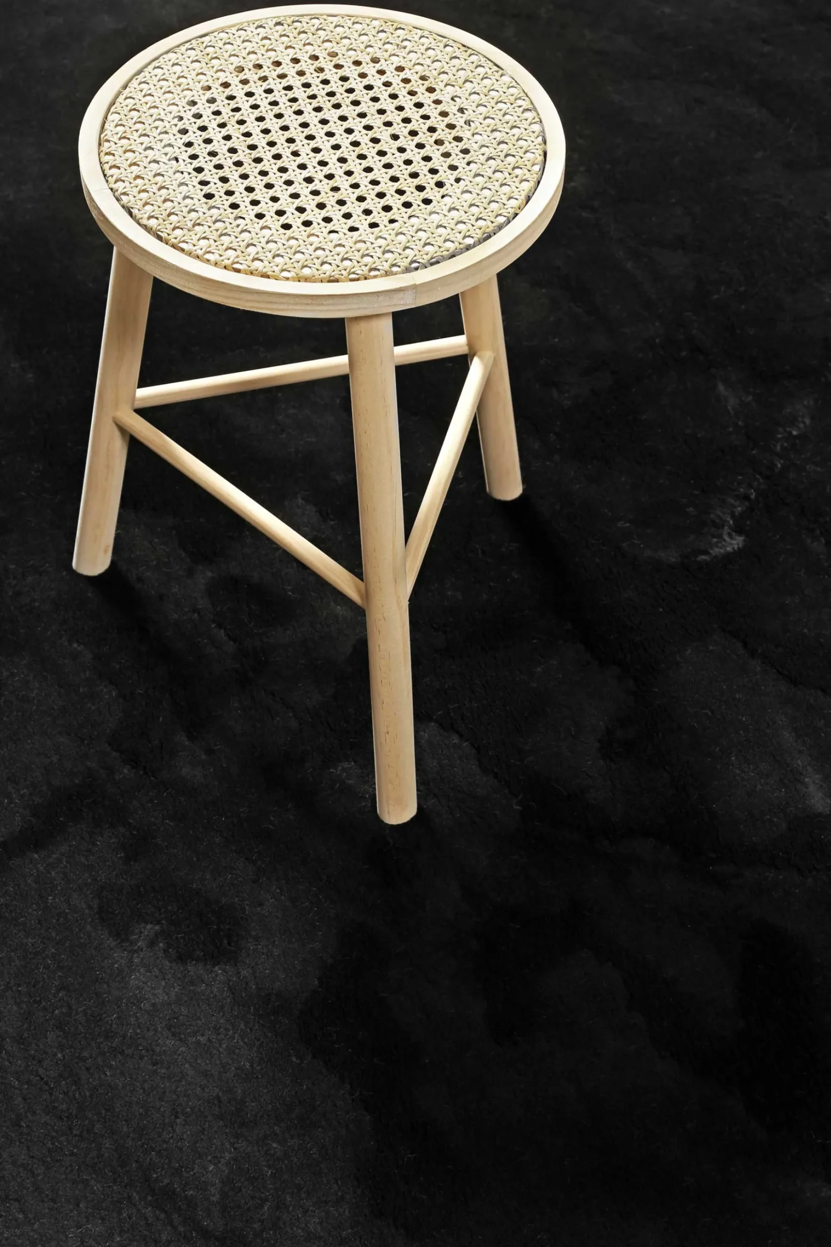 Teppich Rund Schwarz soft & weich "Lago" Homie Living