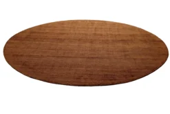 Teppich Rund Terracotta Braun Kurzflor "Miramonti" Homie Living