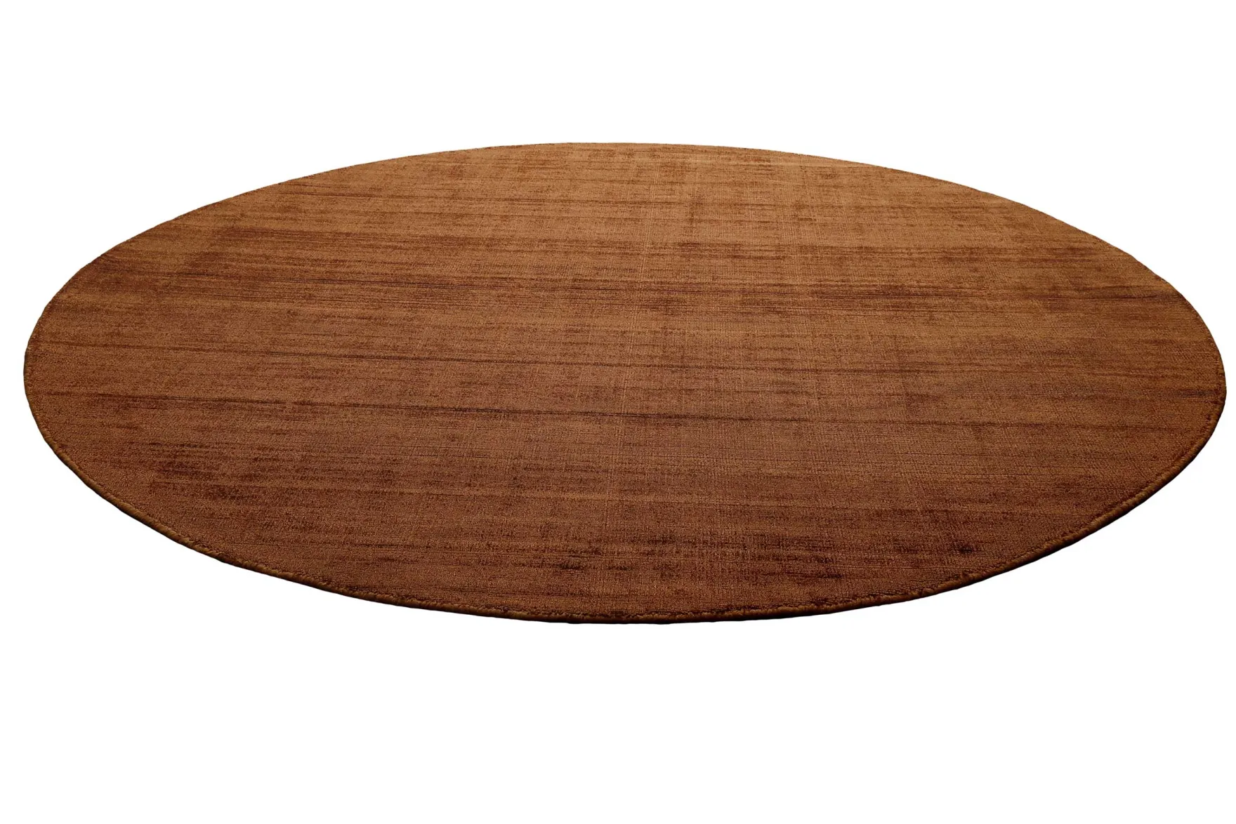 Teppich Rund Terracotta Braun Kurzflor "Miramonti" Homie Living