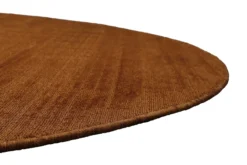 Teppich Rund Terracotta Braun Kurzflor