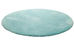Teppich Rund Türkis Hochflor "Pisa" Homie Living