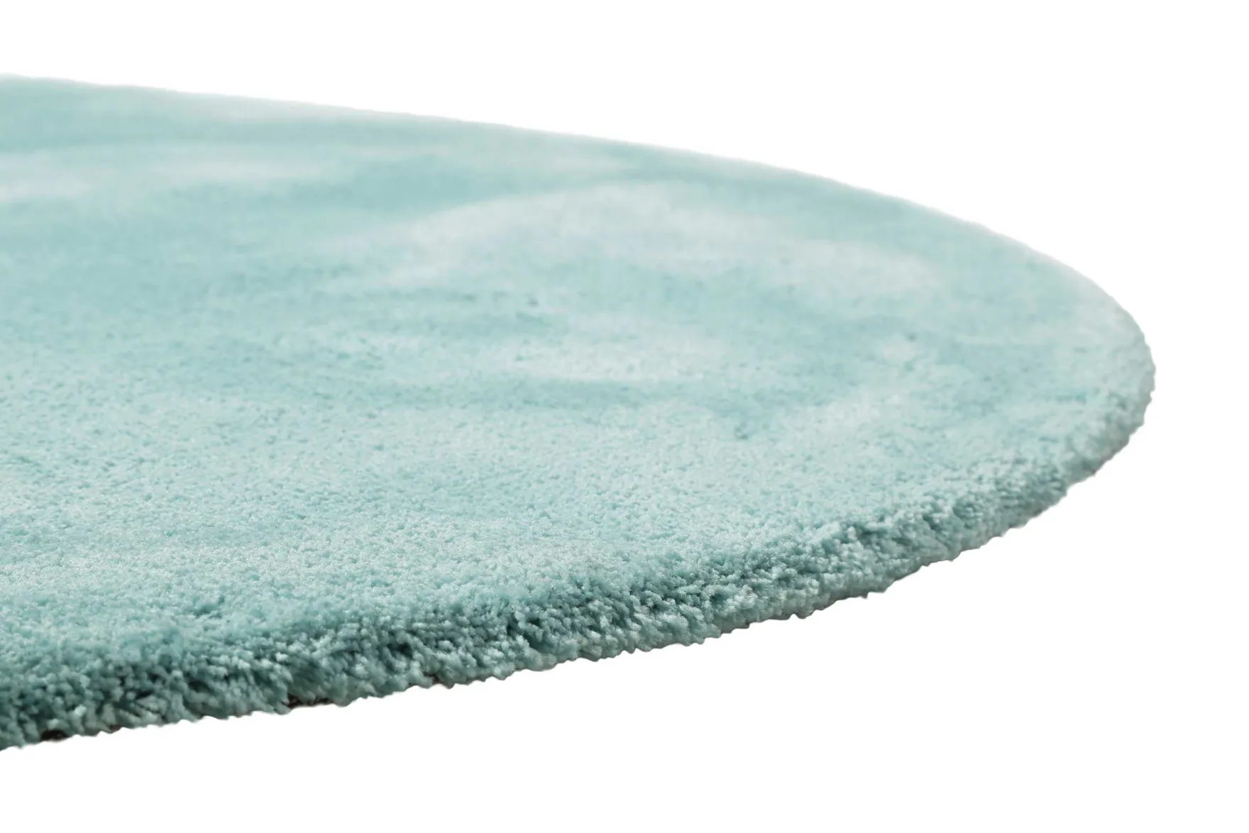Teppich Rund Türkis Hochflor "Pisa" Homie Living
