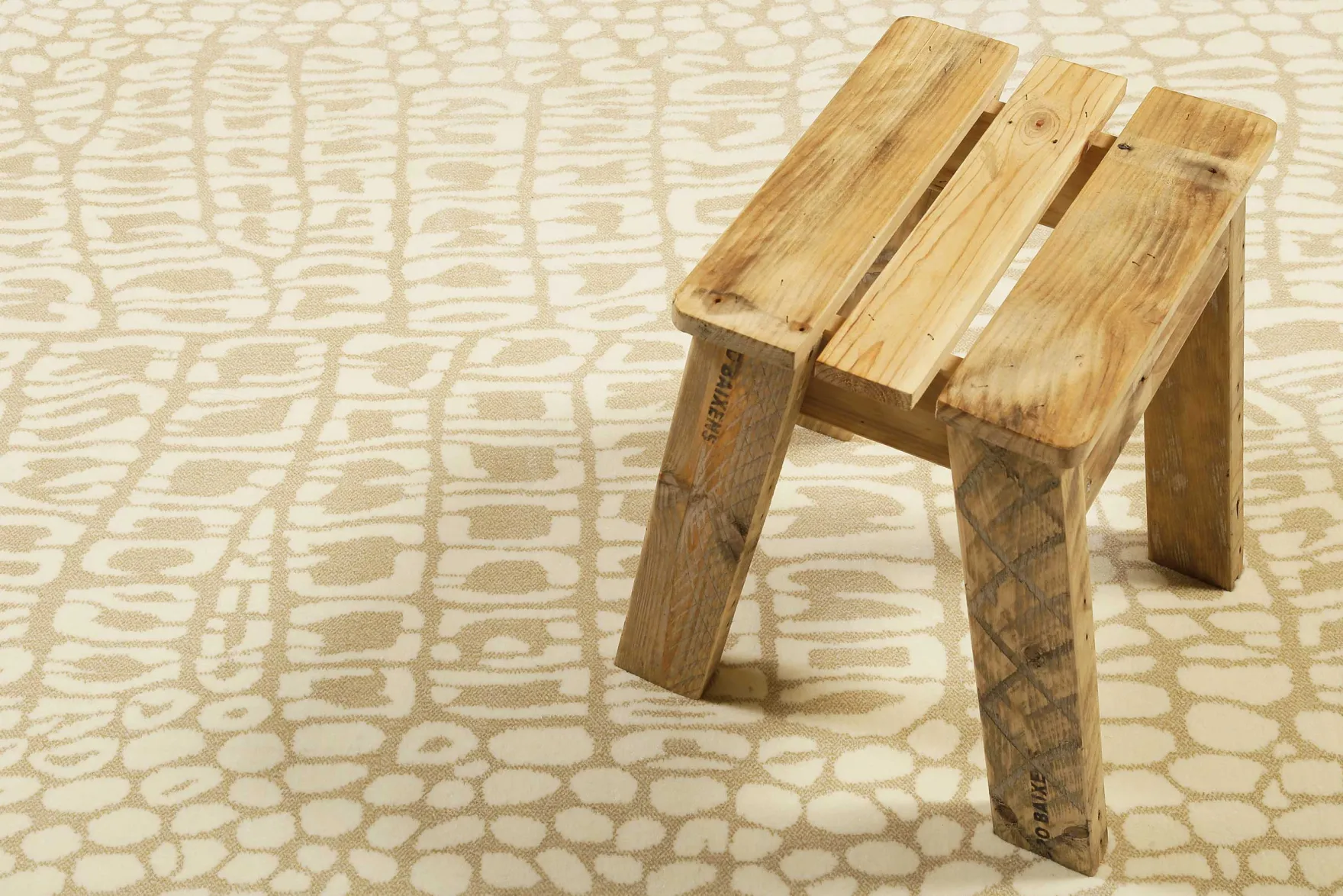 Teppich Sand Beige Kurzflor "Croco" WECONhome