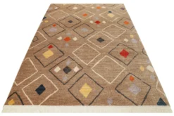 Teppich Sand Braun Bunt Kurzflor B-Ware 