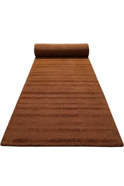 Teppich Terracotta Braun Kurzflor