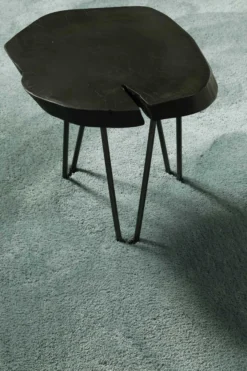 Teppich Türkis Grau Hochflor 