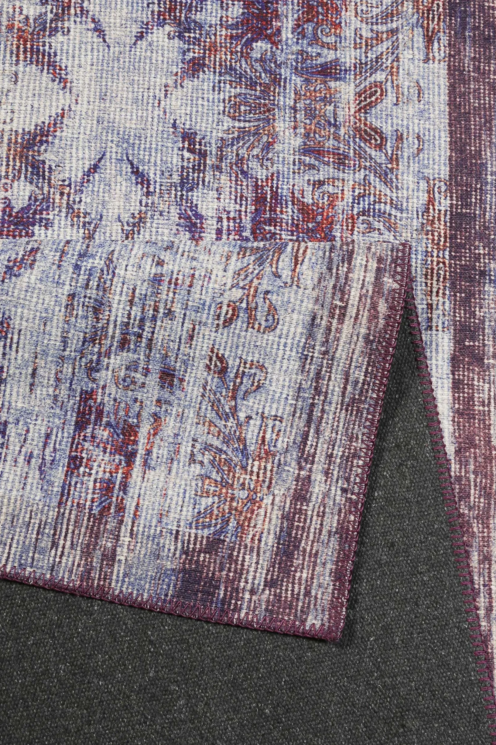 Teppich Vintage Grau Lila Blau Orange "Embrace" WECONhome