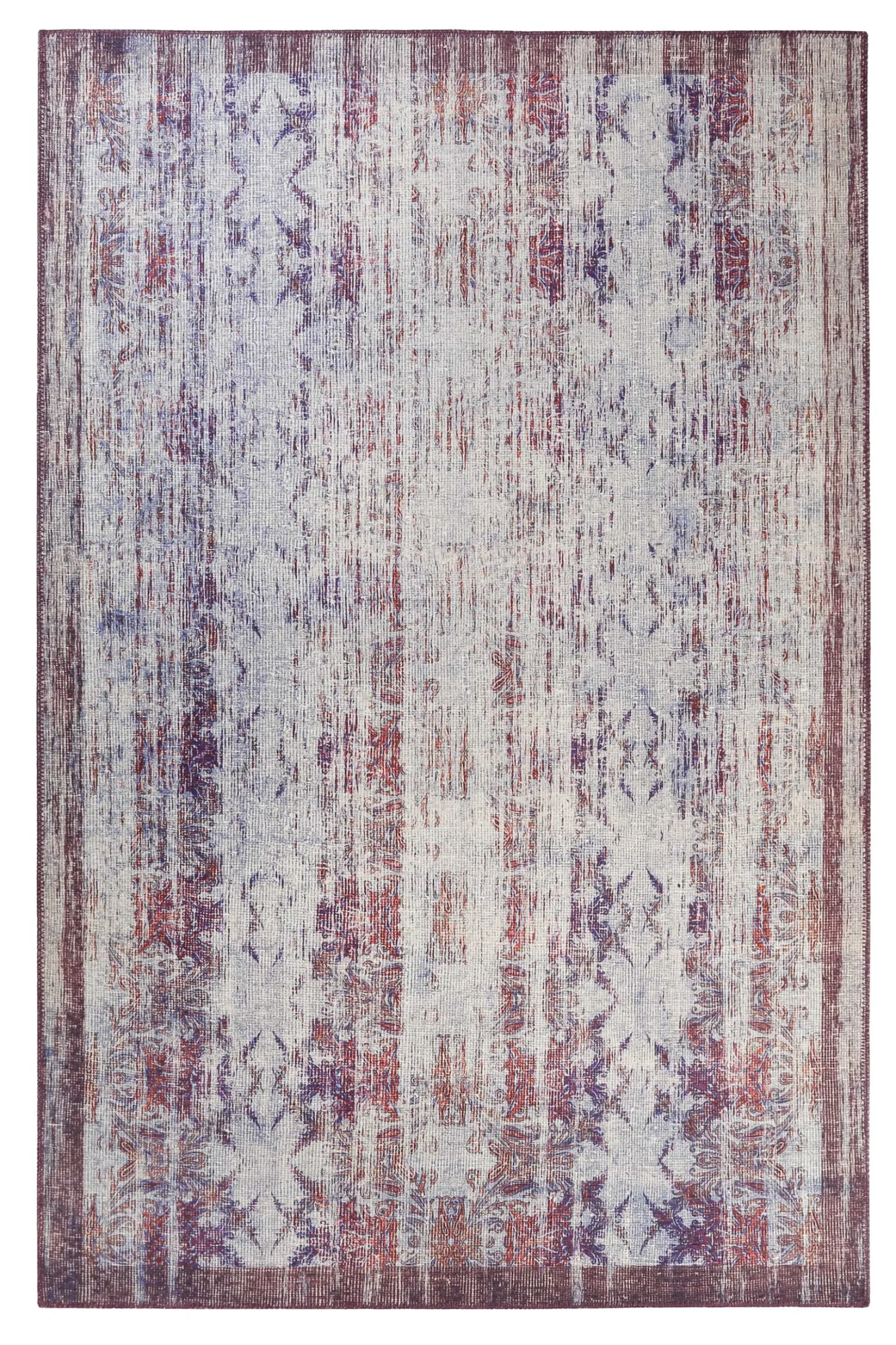 Teppich Vintage Grau Lila Blau Orange "Embrace" WECONhome
